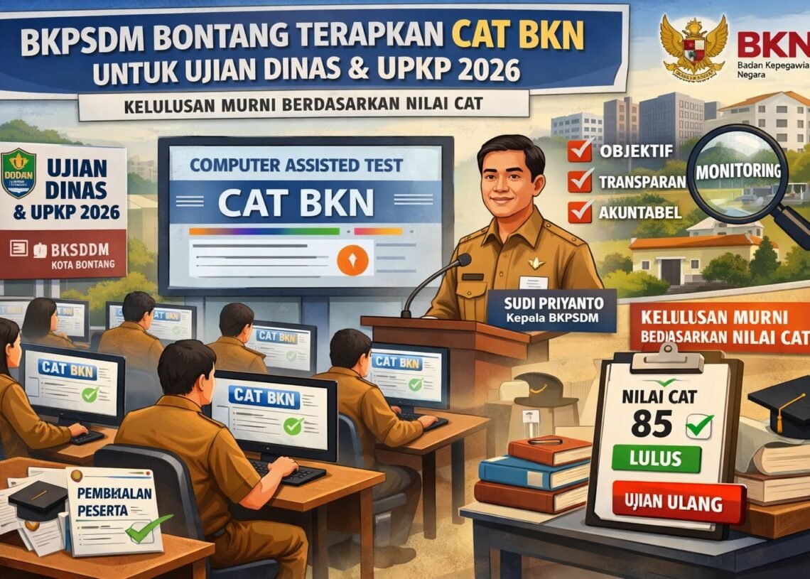 BKPSDM Bontang Terapkan CAT BKN untuk Ujian Dinas dan UPKP 2026, Kelulusan Murni Berdasarkan Nilai CAT