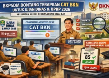 BKPSDM Bontang Terapkan CAT BKN untuk Ujian Dinas dan UPKP 2026, Kelulusan Murni Berdasarkan Nilai CAT