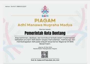 Komitmen Pengembangan Karier ASN Antar Bontang Raih Penghargaan BKN