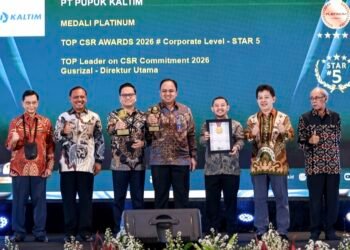 Raih Tiga Penghargaan, Pupuk Kaltim Pertahankan Predikat Tertinggi TOP CSR Awards 2026